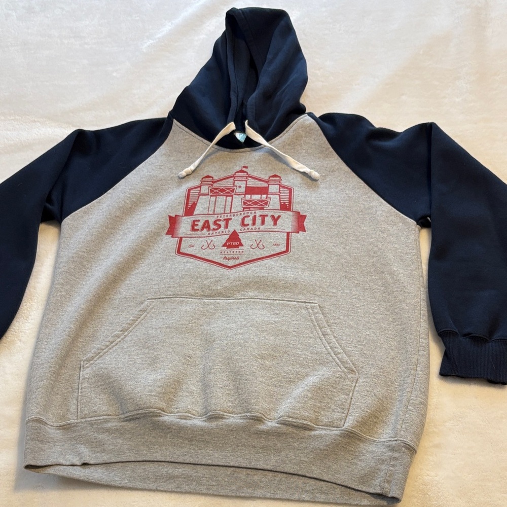Gray and Navy Hoodie Size Medium